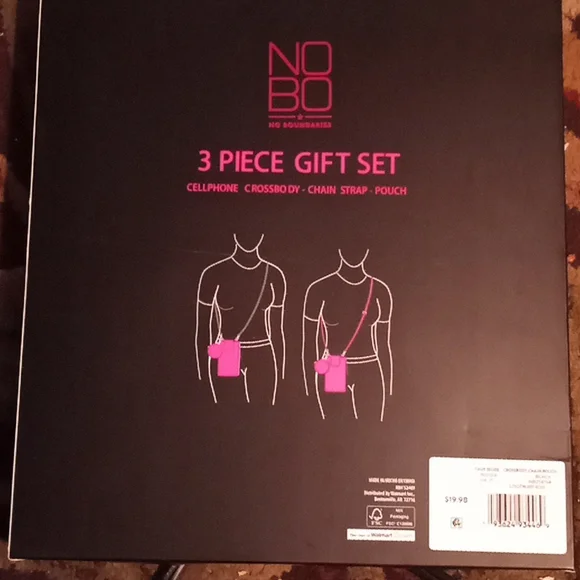 NO BOUNDARIES 3 PIECE GIFT SET CELLPHONE CROSSBODY CHAIN STRAP POUCH - Picture 9 of 11